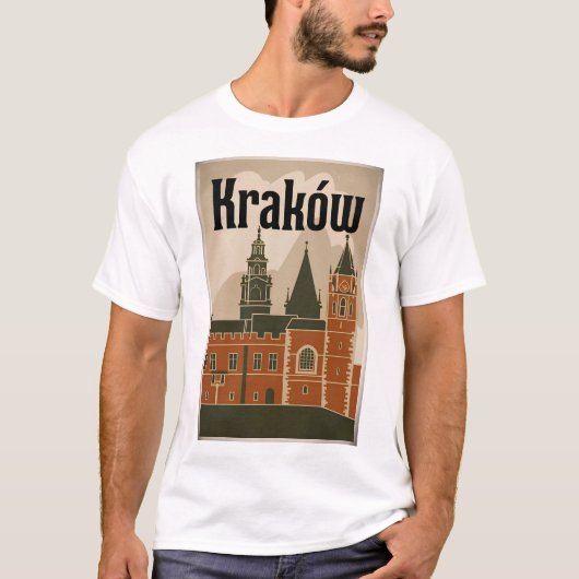 Krakau Polen vintage T-shirt (Voorkant)