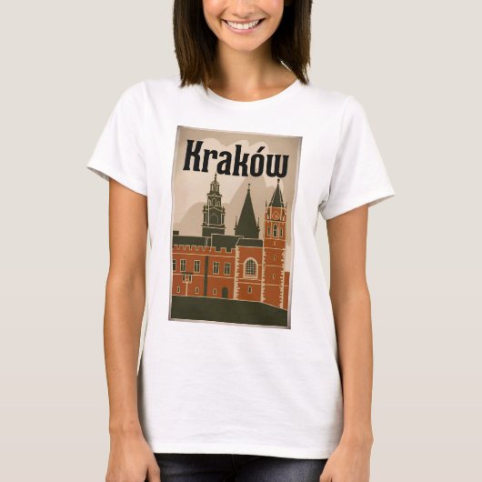 Krakau Polen vintage T-shirt (Voorkant)