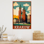 Krakau Reizen Poster Muurkunst (Keuken)