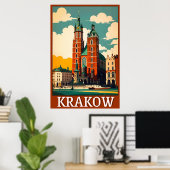Krakau Reizen Poster Muurkunst (Thuiskantoor)