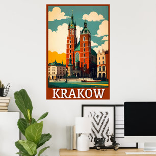 Krakau Reizen Poster Muurkunst