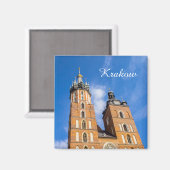 Krakau, St Marys kerk, Polen, magneet (Voorkant / Achterkant)