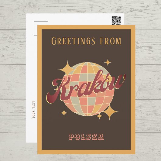 Krakau stad Krakau Polen Retro  Briefkaart
