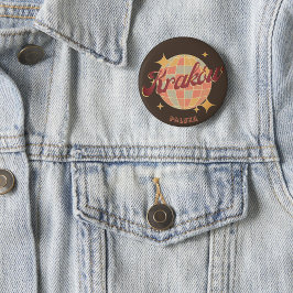 Krakau stad Krakau Polen Retro Briefkaart Ronde Button 3,2 Cm