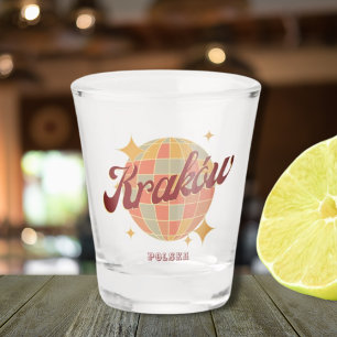 Krakau stad Krakau Polen Retro  Briefkaart Shot Glas