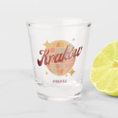 Krakau stad Krakau Polen Retro Briefkaart Shot Glas (Voorkant)