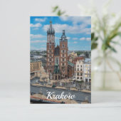 Krakau stadscentrum van bovenaf in Polen (Staand voorkant)