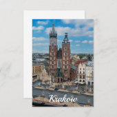 Krakau stadscentrum van bovenaf in Polen (Voorkant / Achterkant)