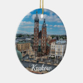 Krakau stadscentrum van bovenaf in Polen Keramisch Ornament (Rechts)