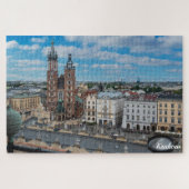 Krakau stadscentrum van bovenaf in Polen Legpuzzel (Horizontaal)