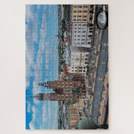 Krakau stadscentrum van bovenaf in Polen Legpuzzel (Verticaal)