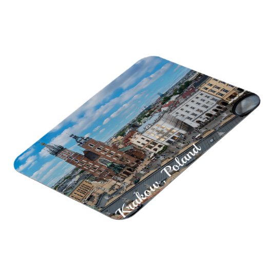 Krakau stadscentrum van bovenaf in Polen Magneet (Linkerzijde)