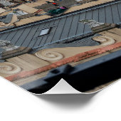 Krakau stadscentrum van bovenaf in Polen Perfect Poster (Hoek)