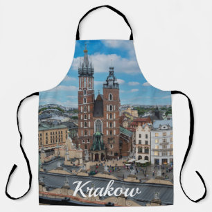 Krakau stadscentrum van bovenaf in Polen Schort