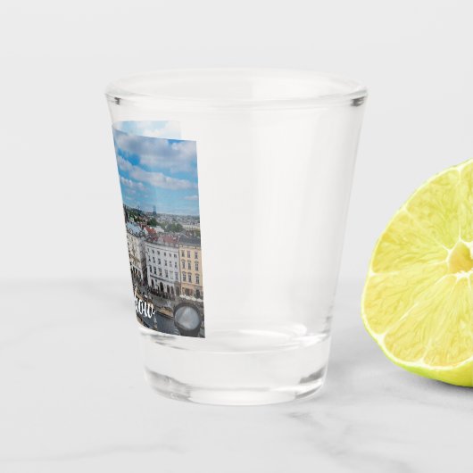 Krakau stadscentrum van bovenaf in Polen Shot Glas (Rechts)