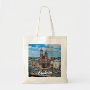 Krakau stadscentrum van bovenaf in Polen Tote Bag