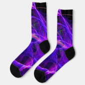 KRAKE PHOTON paars blauw Fractal Sokken (Links)