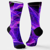 KRAKE PHOTON paars blauw Fractal Sokken (Gebogen)