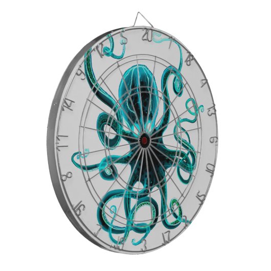 Kraken_Aqua Dartbord (Voorkant Links)