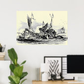 Kraken Attack! Afdrukken Poster (Thuiskantoor)