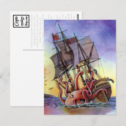 Kraken Attack Briefkaart (Voorkant / Achterkant)