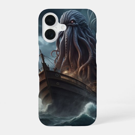 Kraken Attack iPhone 16 Hoesje (Achterkant)