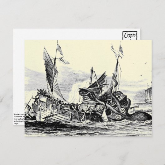 Kraken Attack! Postcard Briefkaart (Voorkant / Achterkant)