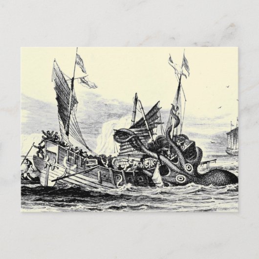 Kraken Attack! Postcard Briefkaart (Voorkant)