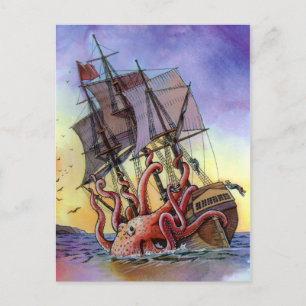 Kraken Attack Postcard Briefkaart