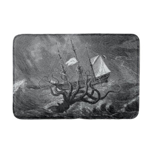 Kraken Attacking Ship  etching Badmat