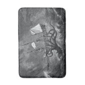 Kraken Attacking Ship  etching Badmat (Voorkant Verticaal)