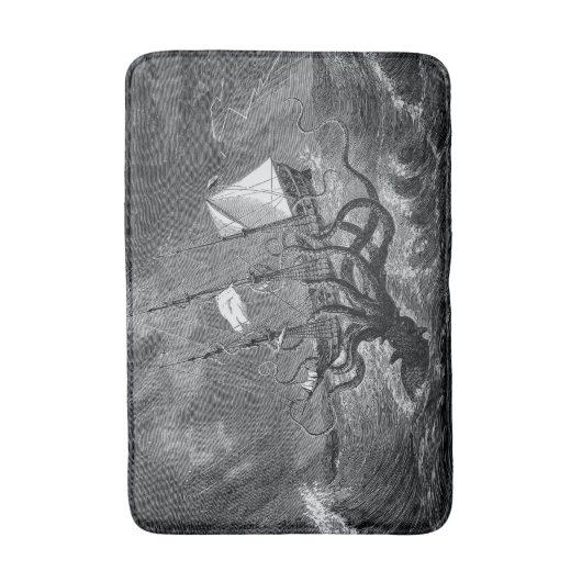 Kraken Attacking Ship  etching Badmat (Voorkant Verticaal)