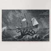 Kraken Attacking Ship etching Legpuzzel (Horizontaal)