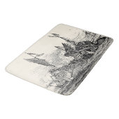 Kraken Attacks Ship Nautical Steampunk Badmat (Gekanteld)