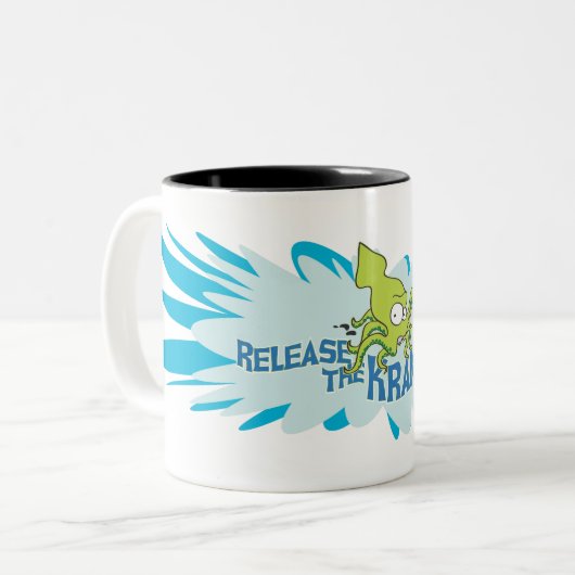 Kraken Big Splash Tweekleurige Koffiemok (Voorkant links)