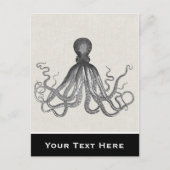 Kraken - Black Giant Octopus / Cthulu Briefkaart (Voorkant)