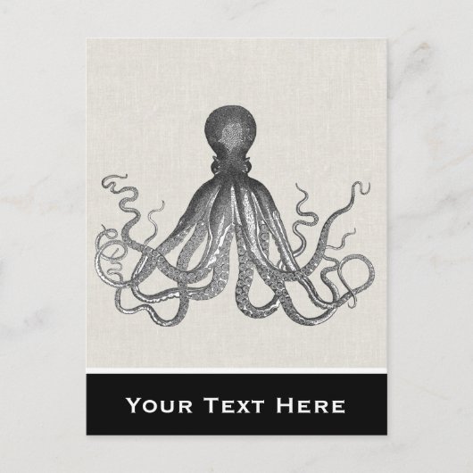 Kraken - Black Giant Octopus / Cthulu Briefkaart (Voorkant)