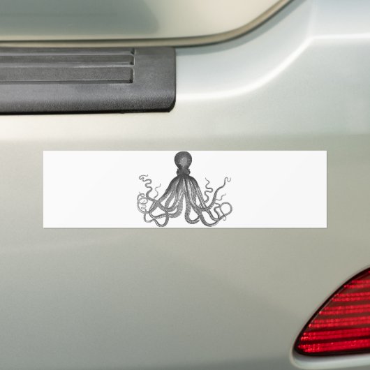 Kraken - Black Giant Octopus / Cthulu Bumpersticker (Op auto)