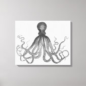 Kraken - Black Giant Octopus / Cthulu Canvas Afdruk (Voorkant)