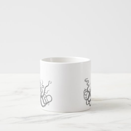 Kraken - Black Giant Octopus / Cthulu Espresso Kop (Voorkant)