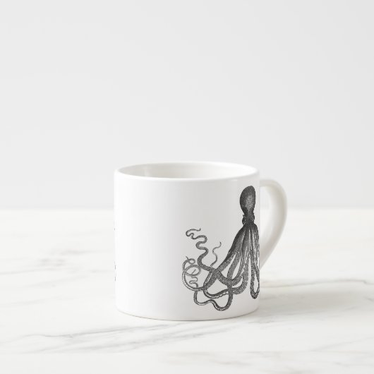 Kraken - Black Giant Octopus / Cthulu Espresso Kop (Voorkant rechts)