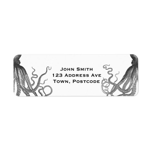 Kraken - Black Giant Octopus / Cthulu Etiket (Voorkant)