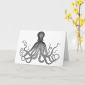 Kraken - Black Giant Octopus / Cthulu Kaart (Gele Bloem)