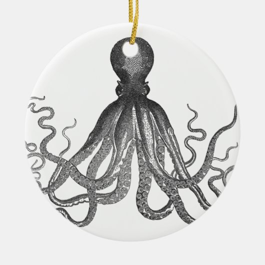 Kraken - Black Giant Octopus / Cthulu Keramisch Ornament (Voorkant)