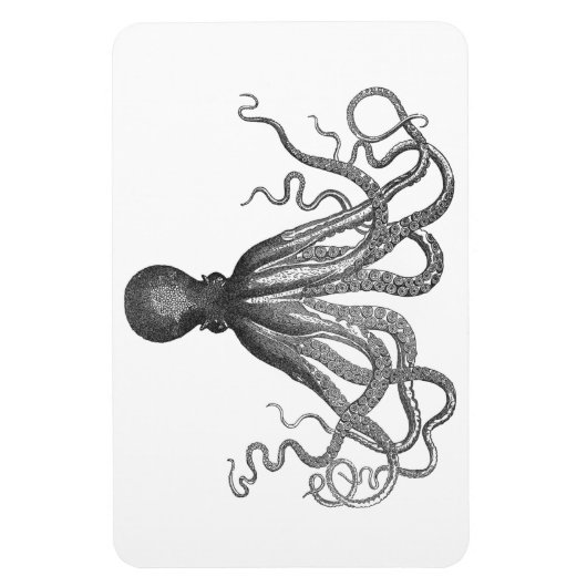 Kraken - Black Giant Octopus / Cthulu Magneet (Verticaal)