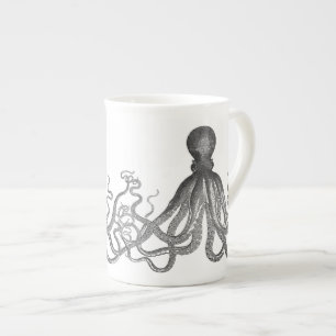 Kraken - Black Giant Octopus / Cthulu Porselein Kop