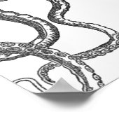 Kraken - Black Giant Octopus / Cthulu Poster (Hoek)