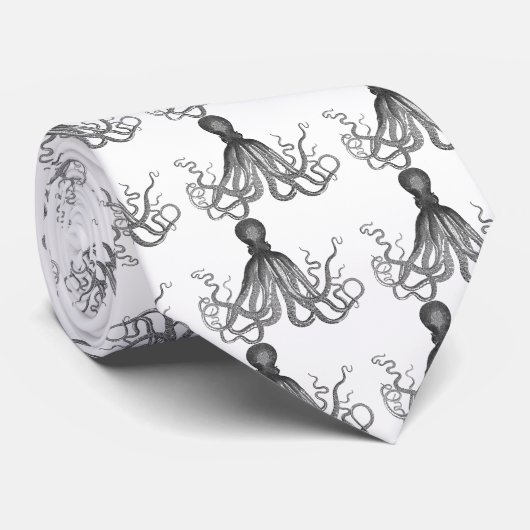 Kraken - Black Giant Octopus / Cthulu Stropdas (Opgerold)