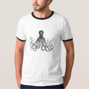 Kraken - Black Giant Octopus / Cthulu T-shirt