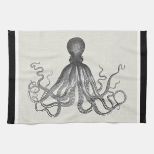 Kraken - Black Giant Octopus / Cthulu Theedoek